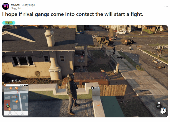 《GTA6》或引入《看門狗2》式幫派斗爭，提升游戲沉浸感宣傳圖2