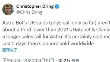 《宇宙機(jī)器人》英國初動銷量未達(dá)預(yù)期，但前景被看好