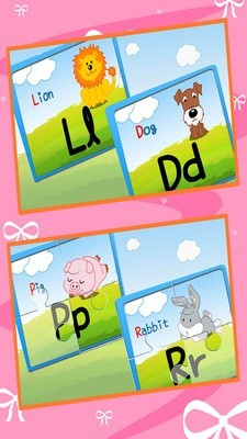 幼兒園小班孩子的英語啟蒙游戲，寶寶英語字母拼圖最新版真有趣！宣傳圖2