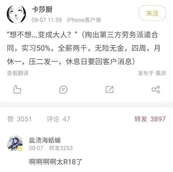 今日沙雕： 販賣(mài)人口是禁止的，那為什么還有人才市場(chǎng)宣傳圖49